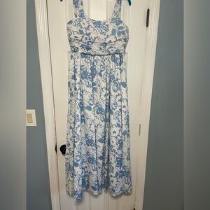 Auden Blue and White Floral Maxi Dress